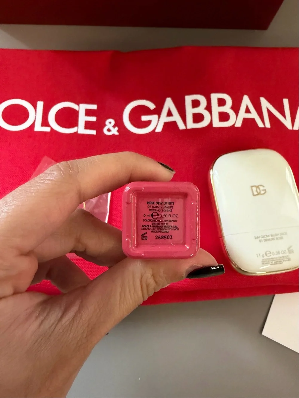 Dolce & Gabbana Rose Makeup Bundle—Dewy lip bite and 24hr Glow Blush Stick